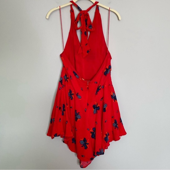 COPY - Free People Smooth Talker Halter Red Floral Romper, 8 - Picture 3 of 3